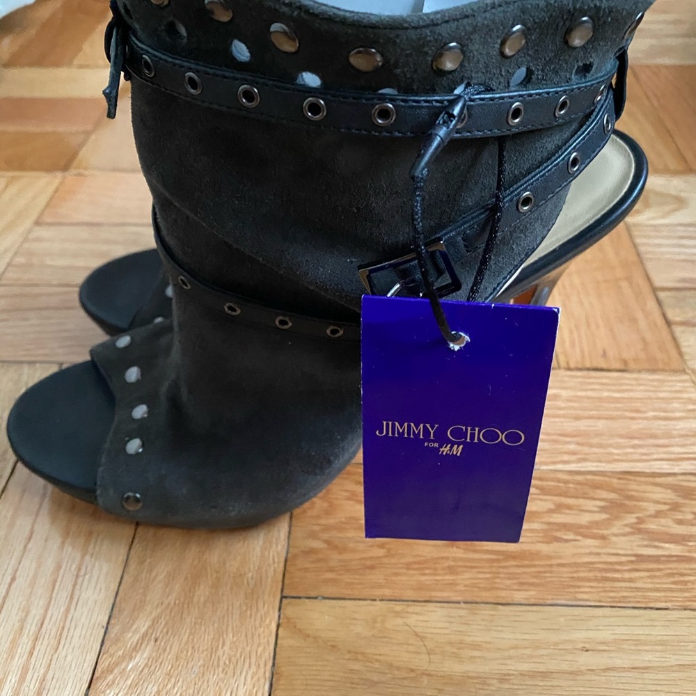 Jimmy Choo for H&M peep toe booties